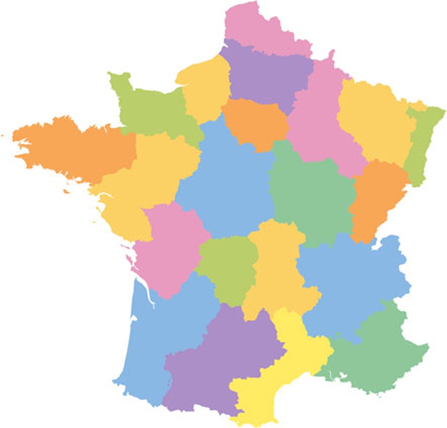 Carte des régions de France — IDEAXE partout en France